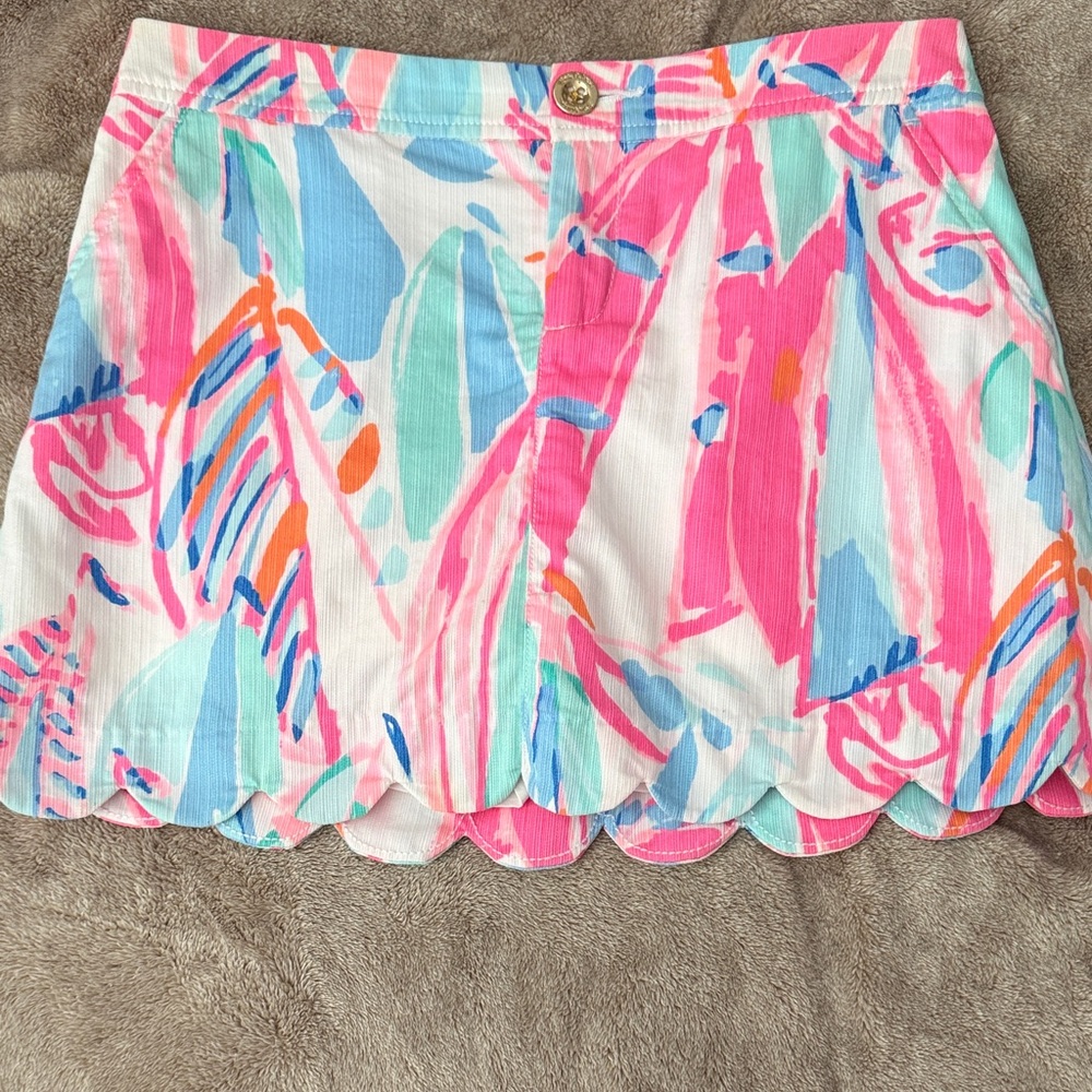 Lilly Pulitzer Pink, Blue & Mint Scallop Hem Skort